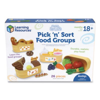 Learning Resources® New Sprouts Pick 'n' Sort Food Groups, Pre-K to K, 21 Pieces