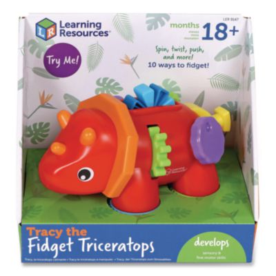 Learning Resources® Tracy the Fidget Triceratops, Pre-K to K