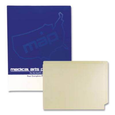 Economy End Tab File Folder, Straight Tabs, Letter Size, Manila, 500/Box 31456B