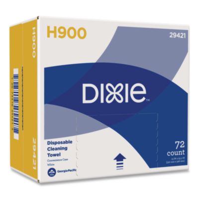Dixie® H900 Disposable Cleaning Towel, 1-Ply, 13 x 23.5, White/Blue, 72 Towels/Box