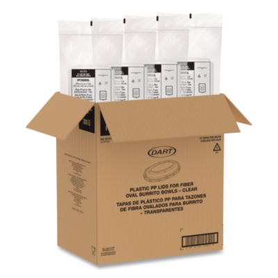 Dart® Dome Covers and Lids, For 28 oz Container, 6.75 x 9.5 x 1.83, Clear, 300/Carton
