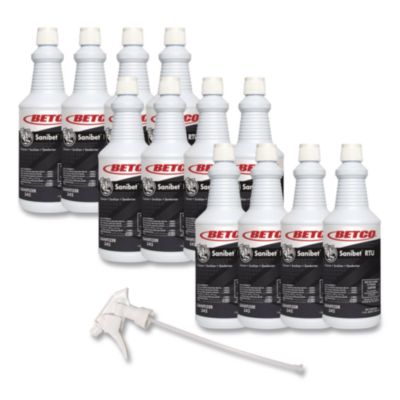 Betco® Sanibet RTU Sanitizer and Surface Cleaner, Unscented, 32 oz Bottle