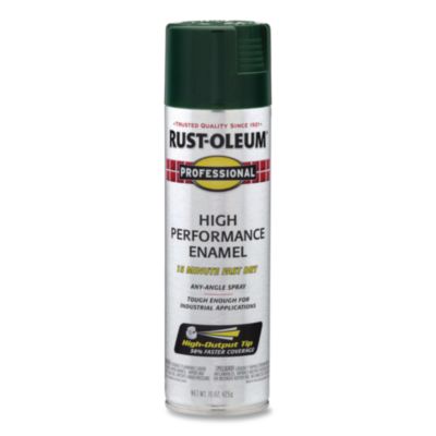 Rust-Oleum® Professional Spray Paint, Gloss Hunter Green, 15 oz Aerosol Can, 6/Carton
