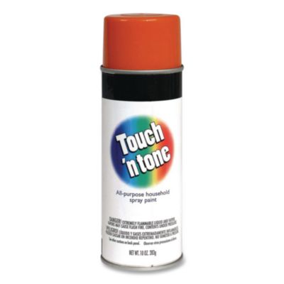 Rust-Oleum® Touch'n Tone Spray Paint, Gloss Orange, 10 oz Aerosol Can, 6/Carton
