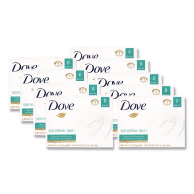 Dove+Sensitive+Skin+Bath+Bar+Unscented+4.5oz+Bar+72%2fCarton+CB613789