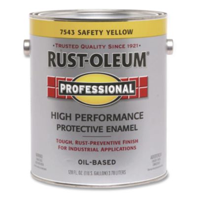Rust-Oleum® High Performance Protective Enamel Paint, Gloss Safety Yellow, 1 gal Bucket/Pail, 2/Carton