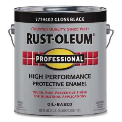 Rust-Oleum® High Performance Protective Enamel Paint, Gloss Black, 1 gal Bucket/Pail, 2/Carton