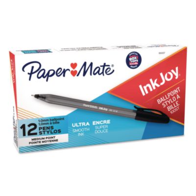 Paper+Mate+InkJoy+100ST+Ballpoint+Pen+Stick+Medium+Black+Dozen+17831511951257