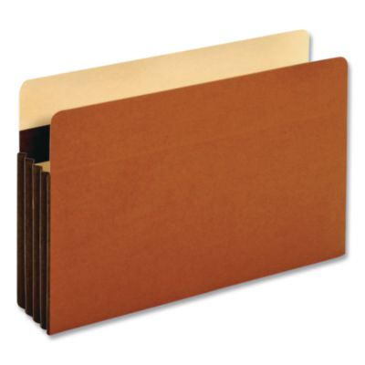 Pendaflex® Tyvek-Reinforced File Pocket, 3.5" Expansion, Legal Size, Brown, 10/Box