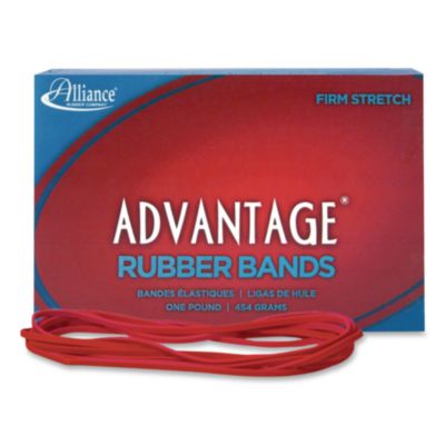 Alliance® Advantage Multi-Purpose Rubber Band, Size 69, Red, 1 lb Box, 140/Box