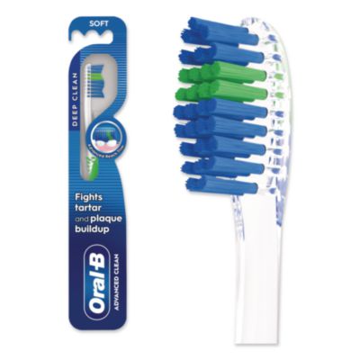 Oral-B® Advanced Clean Soft Bristle Toothbrush, Randomly Assorted Colors, 72/Carton