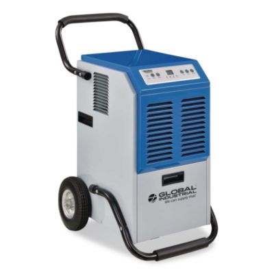Global Industrial® Commercial Dehumidifier with Humidistat, 70 pt Tank Capacity, 17 x 20.31 x 32.5, Gray
