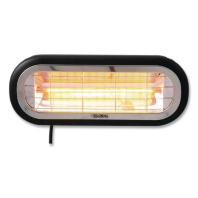 Global Industrial® Infrared Patio Heater Low Glare, 1,500 W, 3 x 7 x 7.5, Black