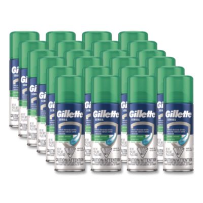 Gillette® Soothing Shave Gel, 2.5 oz Can, 24/Carton