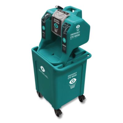 NeutraFlush® Gravity Fed Eyewash Station with Drain Cart, 16 gal