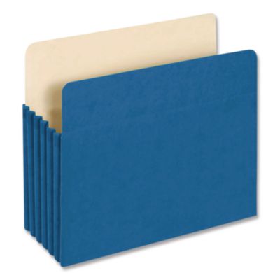 Pendaflex® Colored File Pockets, 5.25" Expansion, Letter-Size, Blue