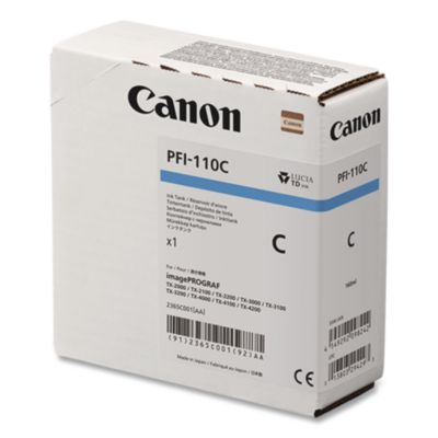 Canon+PFI-110C+Original+Ink+Cartridge+Pigment+Cyan+2365C001