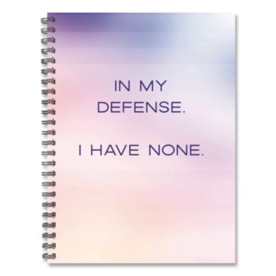 Willow Creek Press No Defense Undated Journal No Defense Undated Journal, Medium/College Rule, Pastel Multicolor Cover, (80) 8 x 6 Sheets