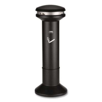 Rubbermaid+Infinity+Ultra-High+Capacity+Smoking+Receptacle+6.7gal+41.5%22+Black