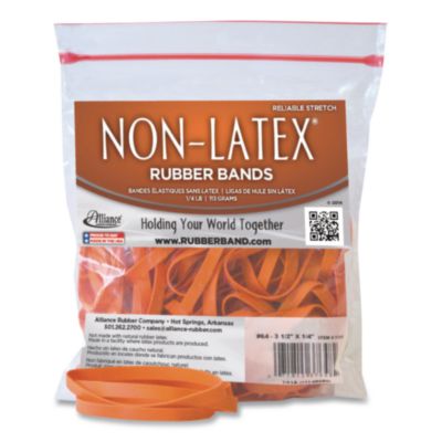 Alliance® Non-Latex Rubber Bands, Size 64, Orange, 95/Pack