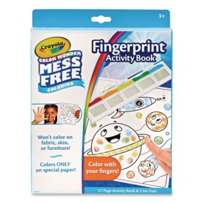 Crayola® Color Wonder Mess Free Coloring Fingerprint Activity Book, Ages 3 and Up, 27 Pages