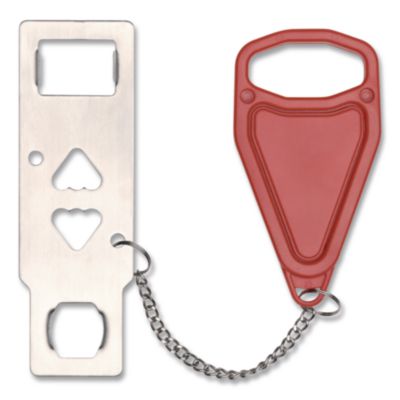 Excello Global Products® Hotel Door Lock, Red/Silver