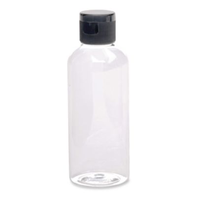 Excello Global Products® Flip-Top Travel Toiletry Bottle, Clear with Black Cap