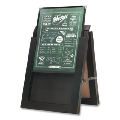 Excello Global Products Double Sided A-Frame Chalkboard & Menu Holder Excello+Global+Products+Double+Sided+A-Frame+Chalkboard+%26+Menu+Holder