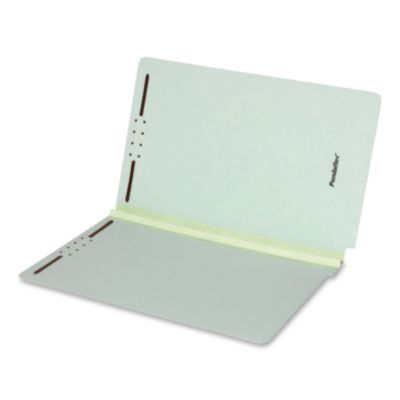 Pendaflex® Colored Pressboard End Tab Fastener Folders, Straight Tab, Expands 1", 2 Fasteners, Legal Size, Light Green, 25/Box
