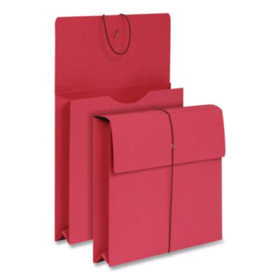 Pendaflex® Expanding Wallet with Elastic Closure, 2" Expansion, 1 Section, Letter Size, Red, 10/Box