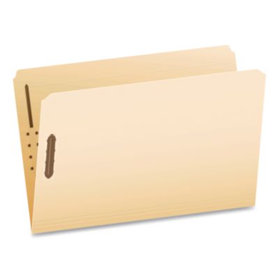 Pendaflex® Manila Fastener Folders, Reinforced Straight Tab, 2 Fasteners, Legal Size, Manila, 50/Box