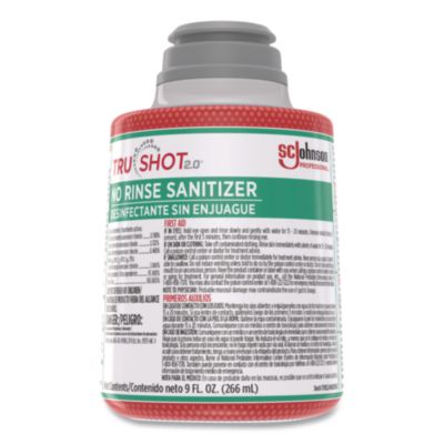 SC Johnson Professional® TruShot 2.0 No Rinse Sanitizer, 9 oz Cartridge, 4/Carton