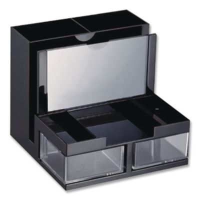 VersaPlus+Desk+Organizer7+Compartments+Plastic+6.19+x+6.31+x+5.5+Black+23112