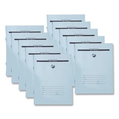 Pacon® Examination Bluebook, Wide/Legal Rule, Blue Cover, (10) 8.5 x 7 Sheets