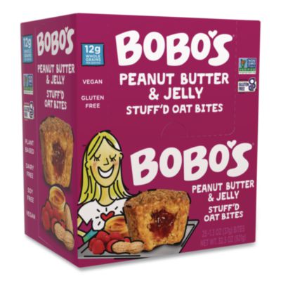 Stuff'd Oatmeal Bites Peanut Butter and Jelly 1.3 oz Individually Wrapped 25/Box BBO00216