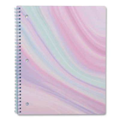 DesignWorks Ink® Twin-Wire Notebook, Randomly Assorted Pastel Marble Cover Designs, 1-Subject, Medium/College Rule, (80) 10.5 x 8.5 Sheets