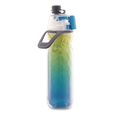 O2COOL® Elite Mist 'N Sip Plastic Double-Wall Insulated Water Bottle, 20 oz, Ombre Blue