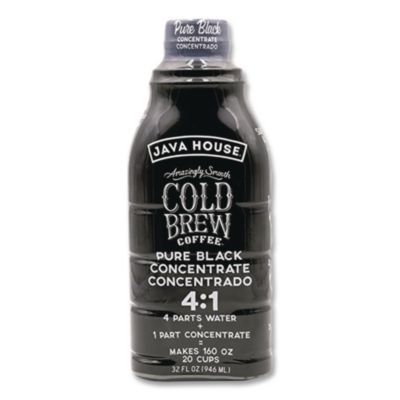 Java House® Cold Brew Coffee Concentrate, Pure Black, 32 oz Bottle