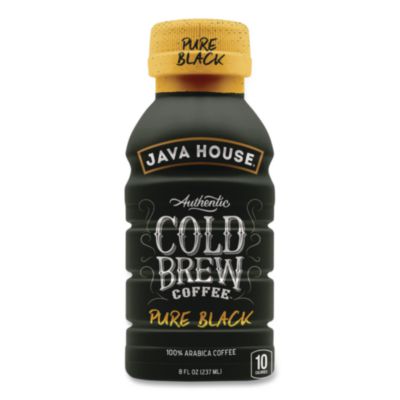 Java House® Cold Brew Coffee, Pure Black, 8 oz Bottle, 24/Carton
