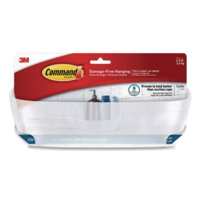 Command™ Bath Shower Caddy Bath Shower Caddy, 11.45 x 4.8 x 4, Clear