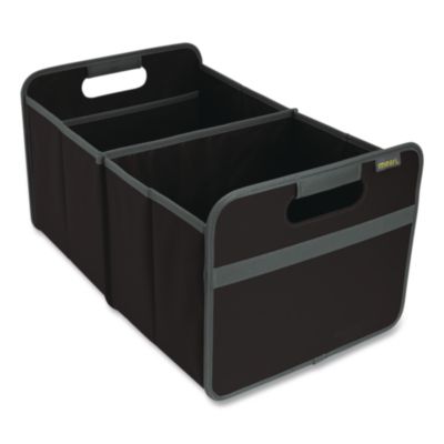 meori® Classic Foldable Storage Box, Large, 2 Sections, 12.6 x 19.69 x 10.83, Lava Black