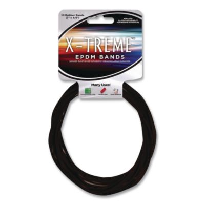 Alliance® X-TREME EPDM Bands, Size 117B, Black, 10/Pack
