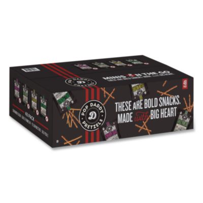 Pretzel Sticks Variety Pack 12 Each: Cinnamon Sugar; Dill Pickle; Garlic Parmesan; Yellow Mustard 1.5 oz Bag 48/Carton OPD38153