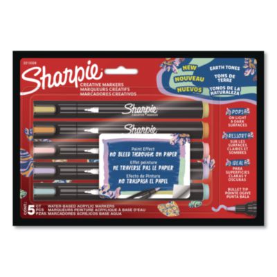 Sharpie® Creative Markers, Light Earth Tones, Bullet Tip, Assorted, 5/Pack