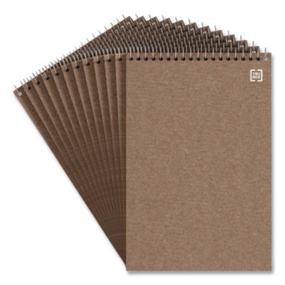 TRU RED™ 100% Recycled Steno Pads 100% Recycled Steno Pads, Gregg Rule, (80) White 6 x 9 Sheets, 12/Pack