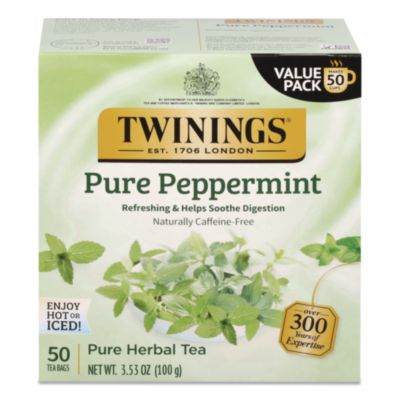 Tea Bags Pure Peppermint 0.07 oz Tea Bag 50/Box TNA53650