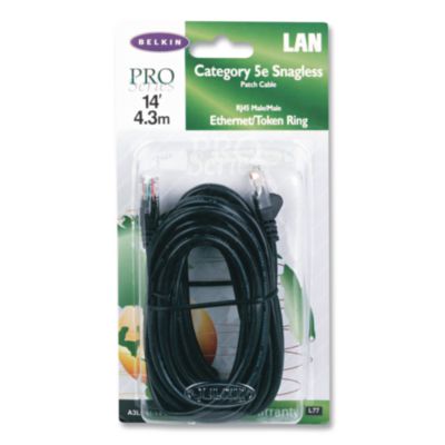 CAT5e Snagless Molded Patch Cable 14 ft Black A3L791B14BLKS