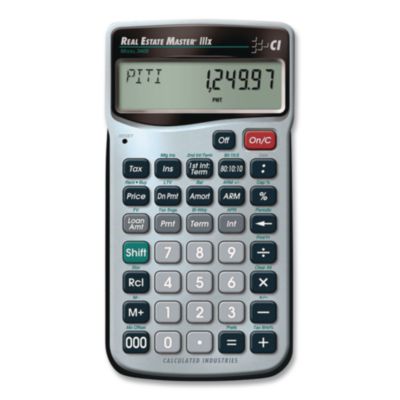 Master 3405 Real Estate and Mortgage Calculator 9-Digit LCD
