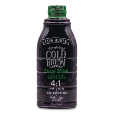 Java House® Cold Brew Coffee Concentrate, Decaf Black, 32 oz Bottle