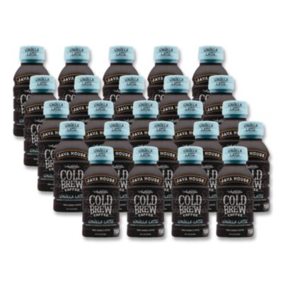 Java House® Cold Brew Coffee, Vanilla Latte, 8 oz Bottle, 24/Carton